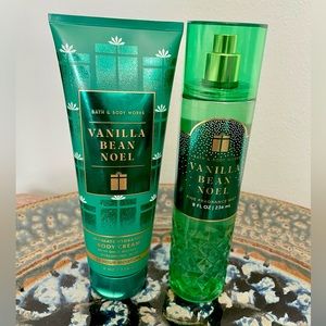 Vanilla Bean Noel Mist Spray Body Cream BBW Caramel Sugar Bath and Body Works